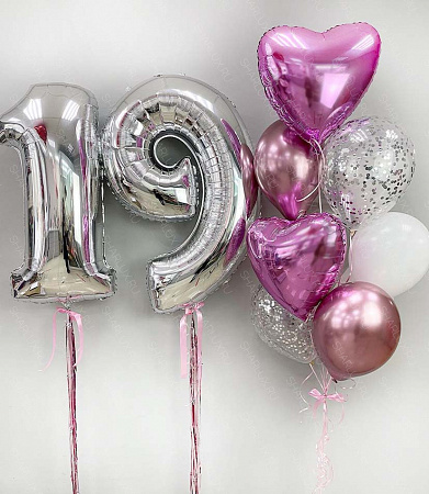 Шары на 19 лет для девушки