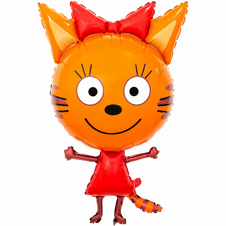 Воздушный шар фигура Три Кота, Карамелька, оранжевый