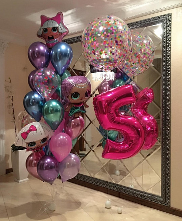 Композиция из воздушных шаров Подружки
