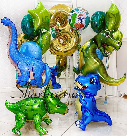 Шары для праздника, DINO Happy Birthday