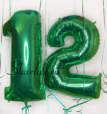 Изумрудные шары цифры 12