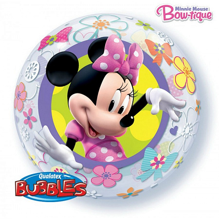 Шар сфера 3D Bubble, Минни Бантики Цветы 