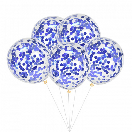 Шар с синим конфетти